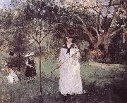 Berthe Morisot Catching the butterfly Germany oil painting artist